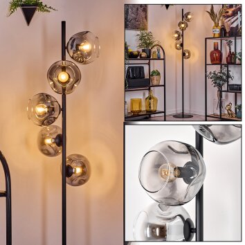 Ripoll Staande lamp Duidelijk, Rookkleurig, 5-lichts