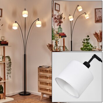 Bassagoda Staande lamp Zwart, 3-lichts Bassagoda Staande lamp Zwart, 3-lichts