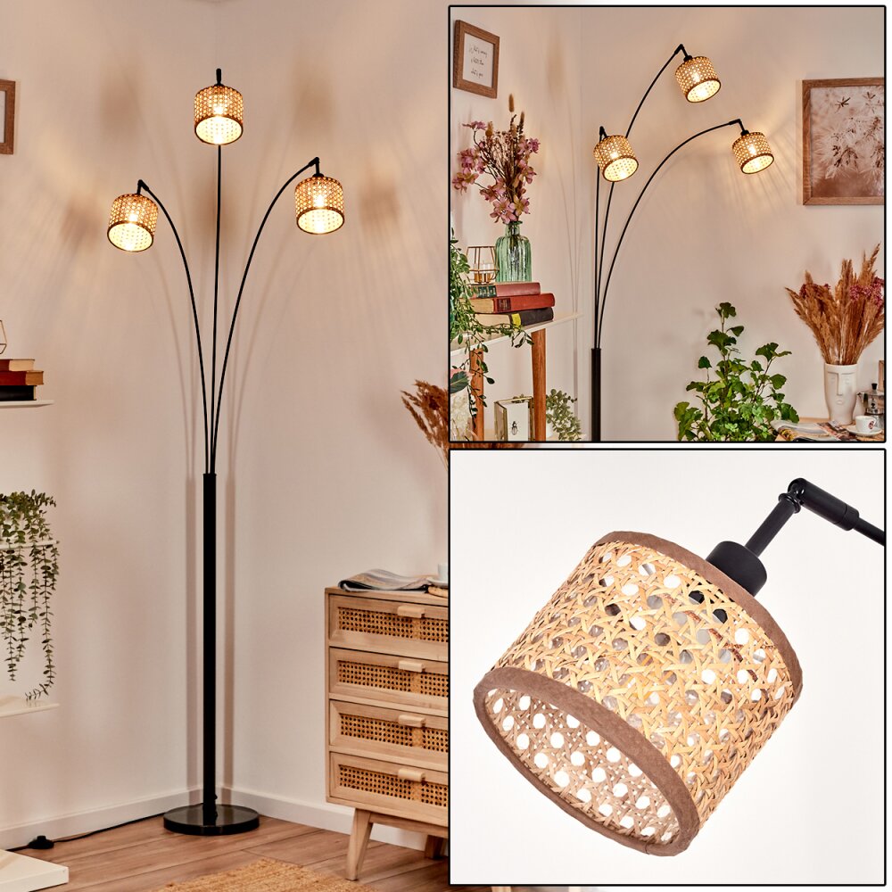 Barcos Staande lamp Zwart, 3-lichts main product photo