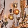 Ripoll Kogellampje, Wandlamp Goud, Zwart, 3-lichts