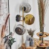 Ripoll Kogellampje, Wandlamp Goud, Zwart, 3-lichts