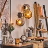 Ripoll Kogellampje, Wandlamp Goud, Zwart, 3-lichts