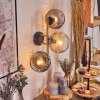 Ripoll Kogellampje, Wandlamp Goud, Zwart, 3-lichts