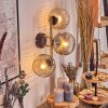 Ripoll Kogellampje, Wandlamp Goud, Zwart, 3-lichts