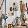 Ripoll Kogellampje, Wandlamp Goud, Zwart, 3-lichts
