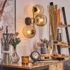 Ripoll Kogellampje, Wandlamp Goud, Zwart, 3-lichts