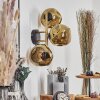Ripoll Kogellampje, Wandlamp Goud, Zwart, 3-lichts