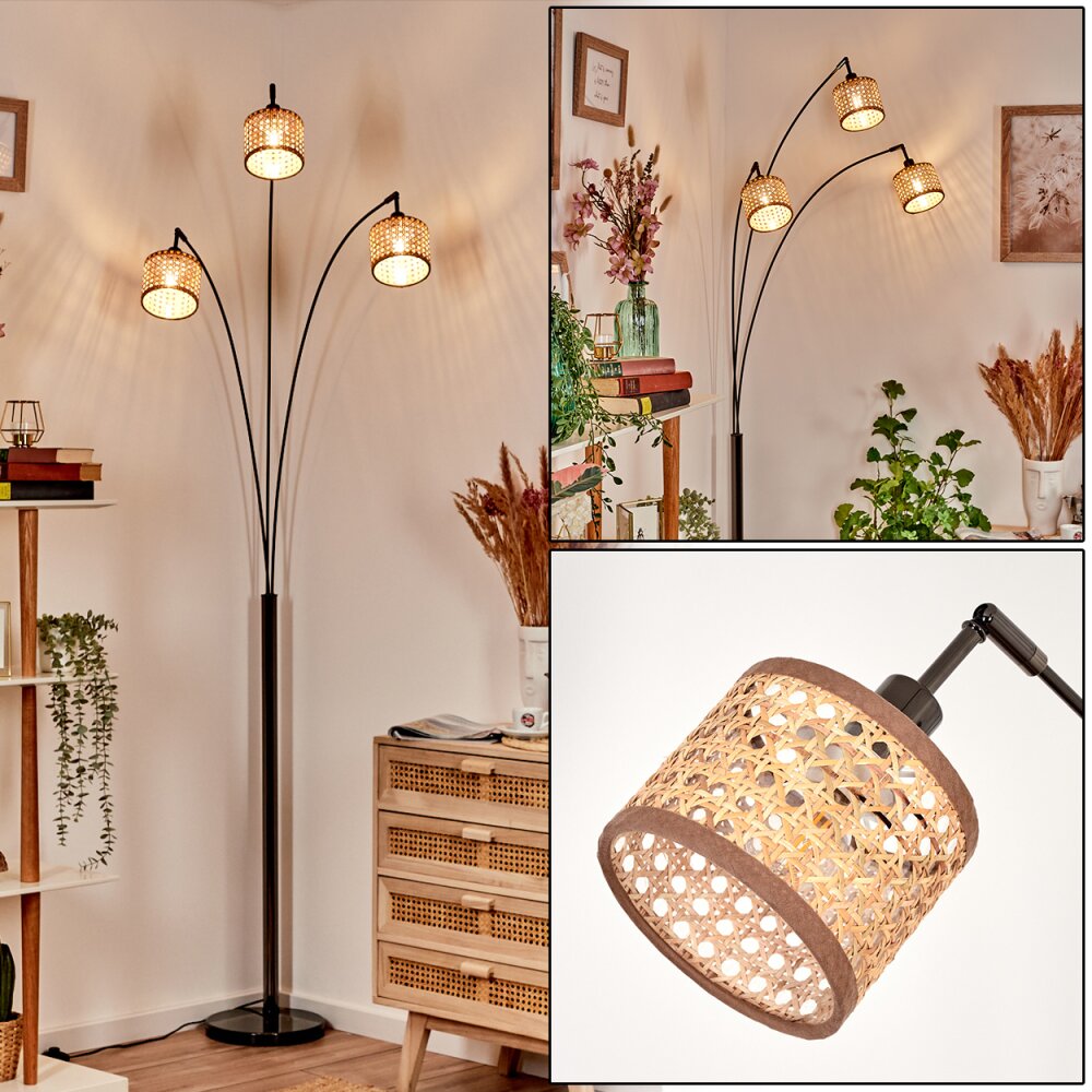 Barcos Staande lamp Chroom, Zwart, 3-lichts main product photo