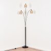 Bongal Staande lamp Chroom, Zwart, 3-lichts