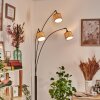 Bongal Staande lamp Chroom, Zwart, 3-lichts
