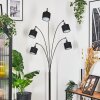 Bassagoda Staande lamp Chroom, Zwart, 5-lichts