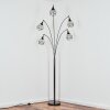 Yaak Staande lamp Chroom, Zwart, 5-lichts