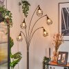 Yaak Staande lamp Chroom, Zwart, 5-lichts