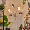 Bassagoda Staande lamp Nikkel mat, Zwart, 5-lichts