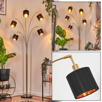 Alsen Staande lamp Messing, Zwart, 5-lichts Alsen Staande lamp Messing, Zwart, 5-lichts
