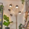 Bassagoda Staande lamp Messing, Zwart, 5-lichts