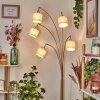 Bassagoda Staande lamp Messing, Zwart, 5-lichts