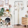 Bassagoda Staande lamp Messing, Zwart, 5-lichts