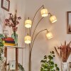 Bassagoda Staande lamp Messing, Zwart, 5-lichts