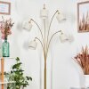 Bassagoda Staande lamp Messing, Zwart, 5-lichts