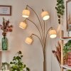 Bassagoda Staande lamp Messing, Zwart, 5-lichts