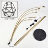 Yaak Staande lamp Messing, Zwart, 5-lichts