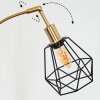 Yaak Staande lamp Messing, Zwart, 5-lichts