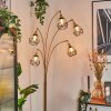 Yaak Staande lamp Messing, Zwart, 5-lichts