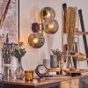 Ripoll Kogellampje, Wandlamp Goud, Zwart, 3-lichts