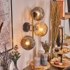 Ripoll Kogellampje, Wandlamp Goud, Zwart, 3-lichts