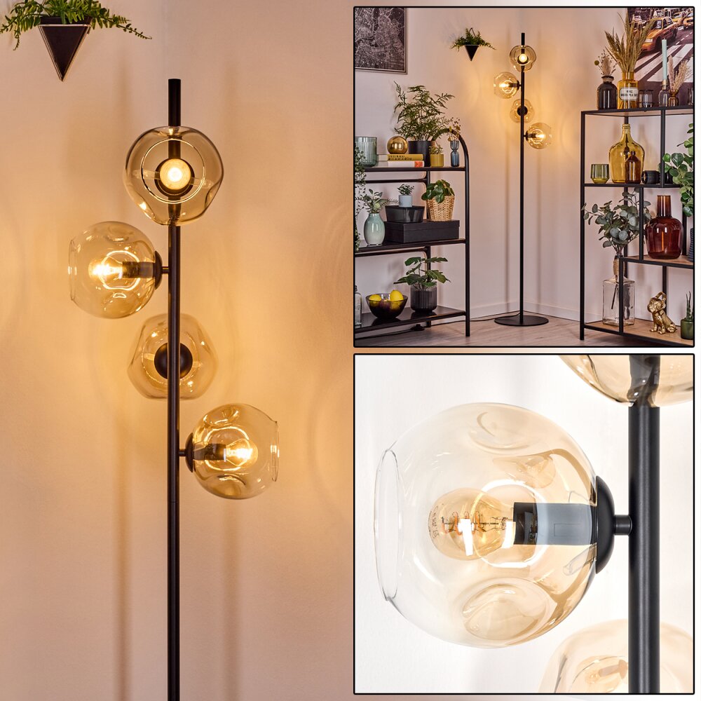 Ripoll Staande lamp Amber, Duidelijk, 4-lichts main product photo