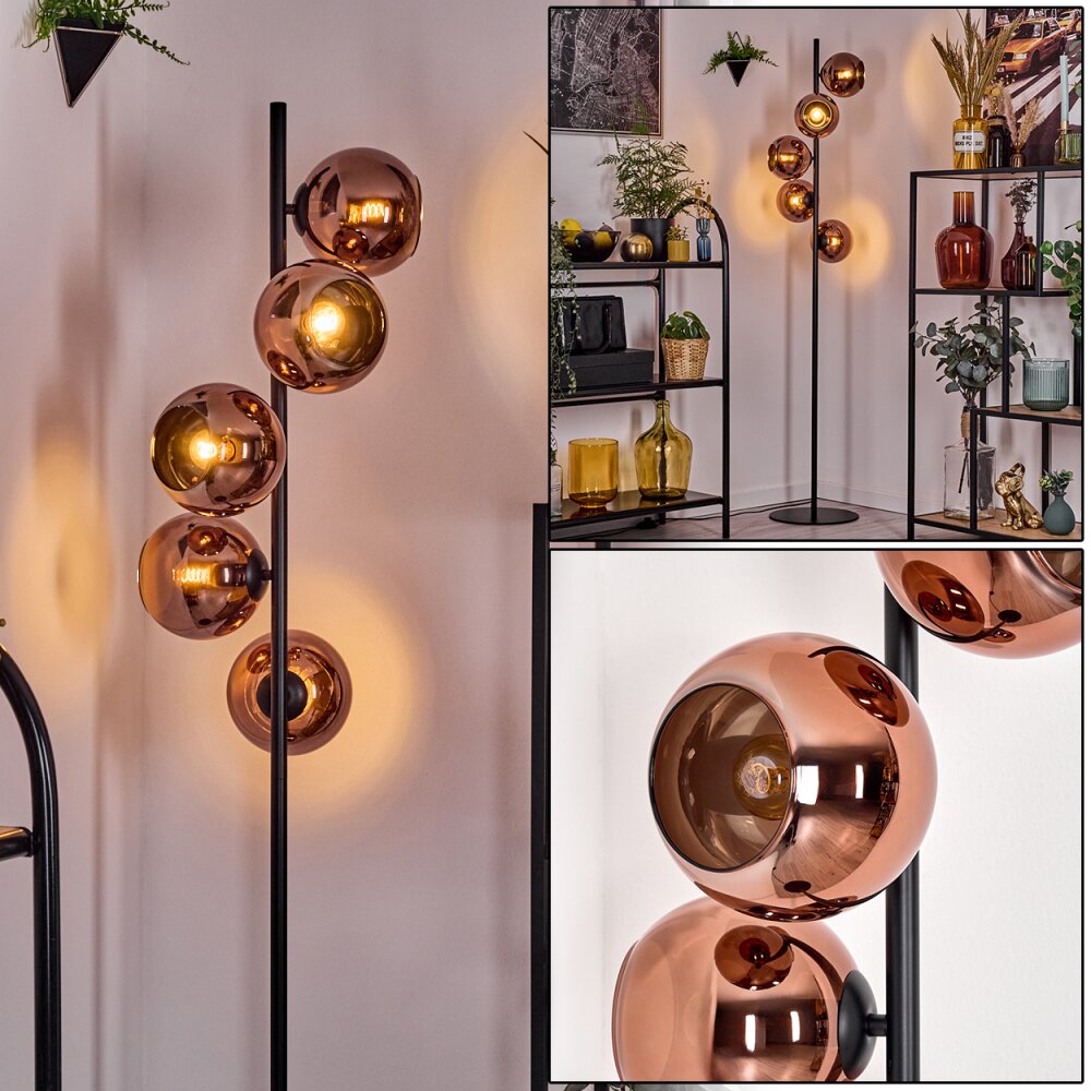 Koyoto Staande lamp 31 cm Koperkleurig, 5-lichts main product photo