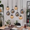 Gastor Hanglamp, Kogellampje, Hanglamp Amber, Rookkleurig, 8-lichts