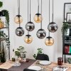 Gastor Hanglamp, Kogellampje, Hanglamp Amber, Rookkleurig, 8-lichts