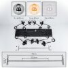 Gastor Hanglamp, Kogellampje, Hanglamp Amber, Duidelijk, Rookkleurig, 8-lichts