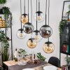 Gastor Hanglamp, Kogellampje, Hanglamp Amber, Duidelijk, Rookkleurig, 8-lichts