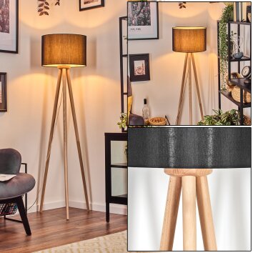Soungou Staande lamp Hout licht, Wit, 1-licht Soungou Staande lamp Hout licht, Wit, 1-licht