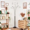 Bassagoda Staande lamp Chroom, Zwart, 3-lichts
