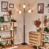Bassagoda Staande lamp Chroom, Zwart, 3-lichts
