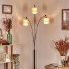 Bassagoda Staande lamp Chroom, Zwart, 3-lichts