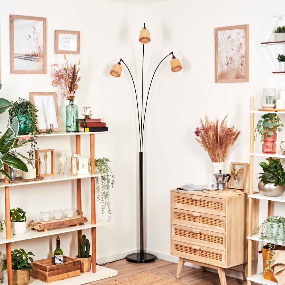 Lindberg Staande lamp Chroom, Zwart, 3-lichts