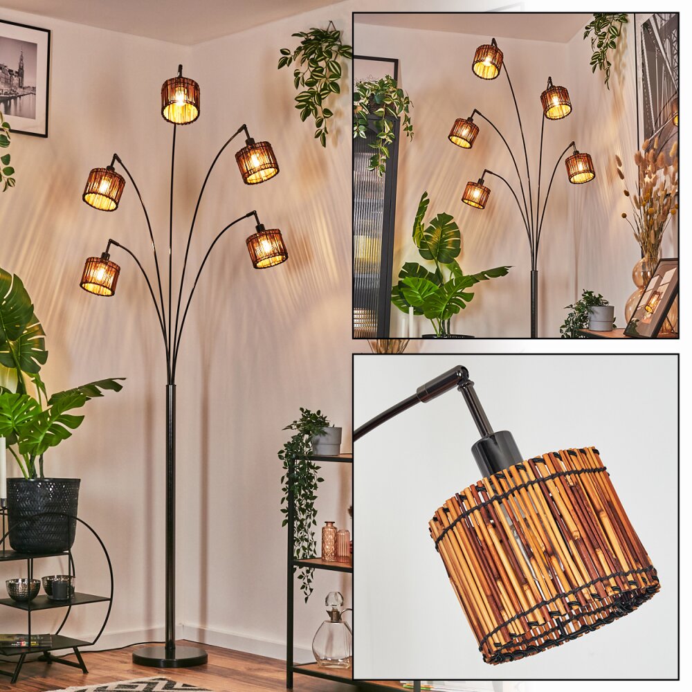 Cando Staande lamp Chroom, Zwart, 5-lichts main product photo