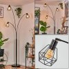 Yaak Staande lamp Chroom, Zwart, 3-lichts