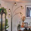 Yaak Staande lamp Chroom, Zwart, 5-lichts