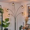 Yaak Staande lamp Chroom, Zwart, 5-lichts