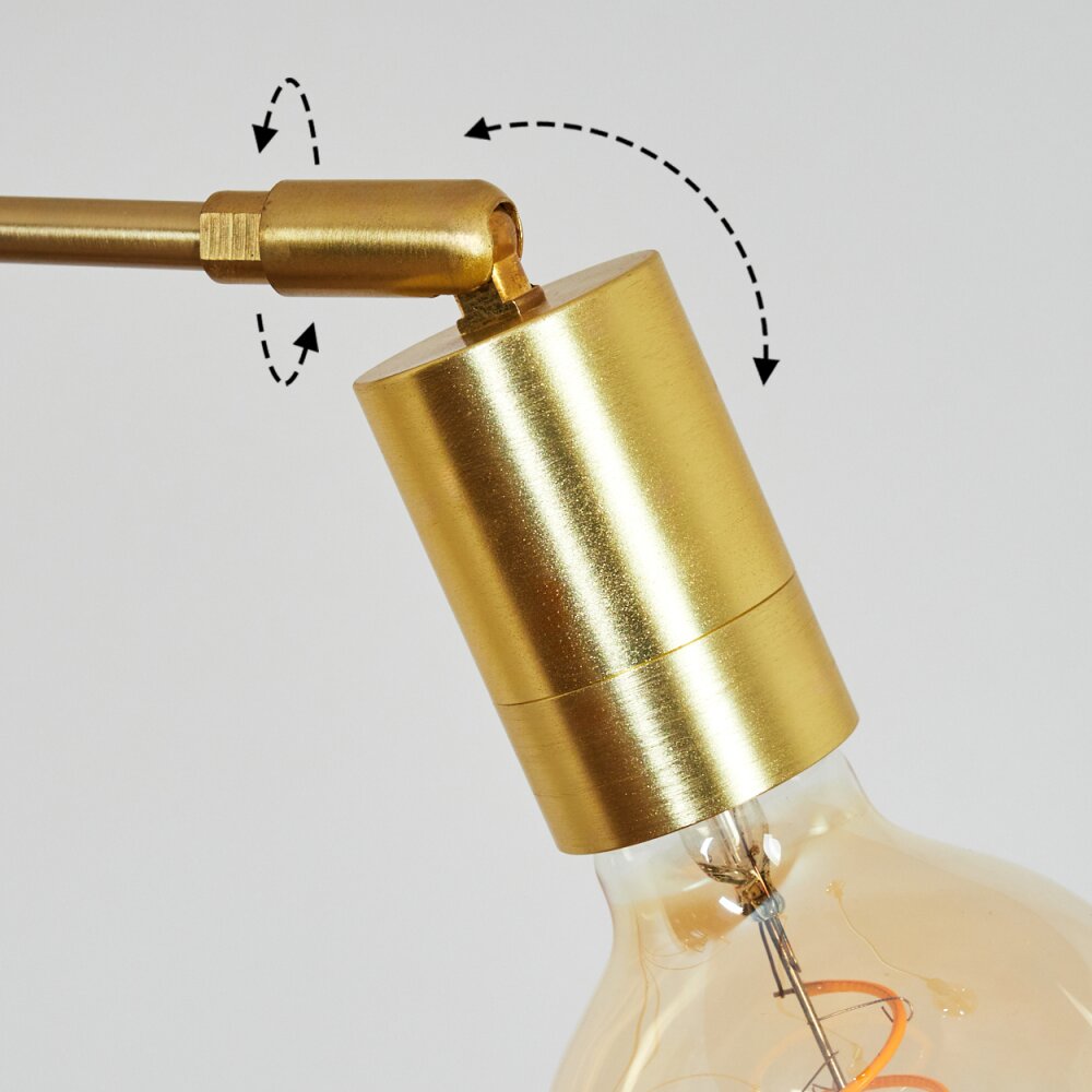 Codecreo Staande lamp Messing, Zwart, 5-lichts