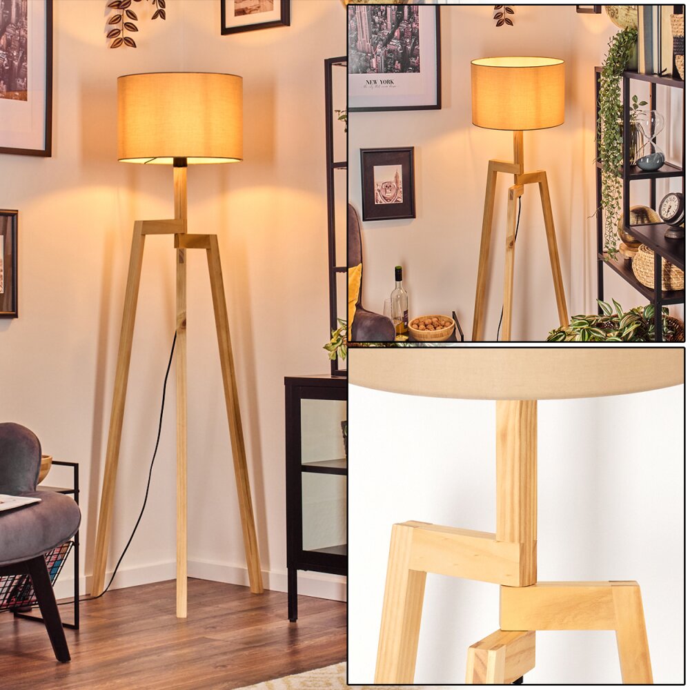 Soungou Staande lamp Natuurlijke kleuren, Zwart, 1-licht main product photo
