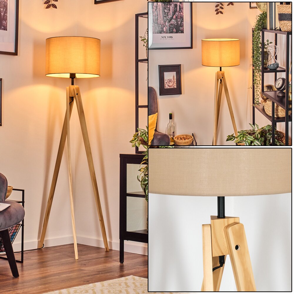 Soungou Staande lamp Natuurlijke kleuren, Zwart, 1-licht main product photo