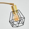 Yaak Staande lamp Messing, Zwart, 3-lichts