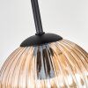 Koyoto Plafondlamp, Kogellampje 57 cm Amber, Duidelijk, Rookkleurig, 9-lichts